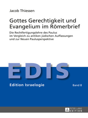 cover image of Gottes Gerechtigkeit und Evangelium im Roemerbrief